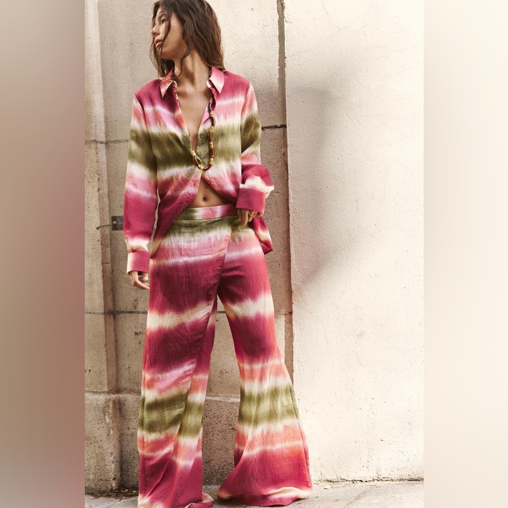 Zara Tie Dye Shirt & Pants Set